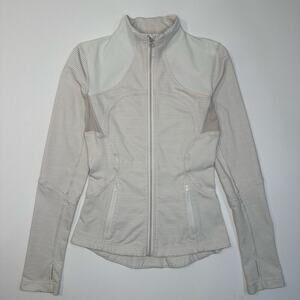 Lululemon Tan and Cream Scuba Full Zip Jacket